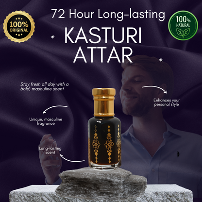 Original Kasturi Attar – Long-Lasting & Exotic Musk Fragrance  (Buy 1 Get 1 Free)