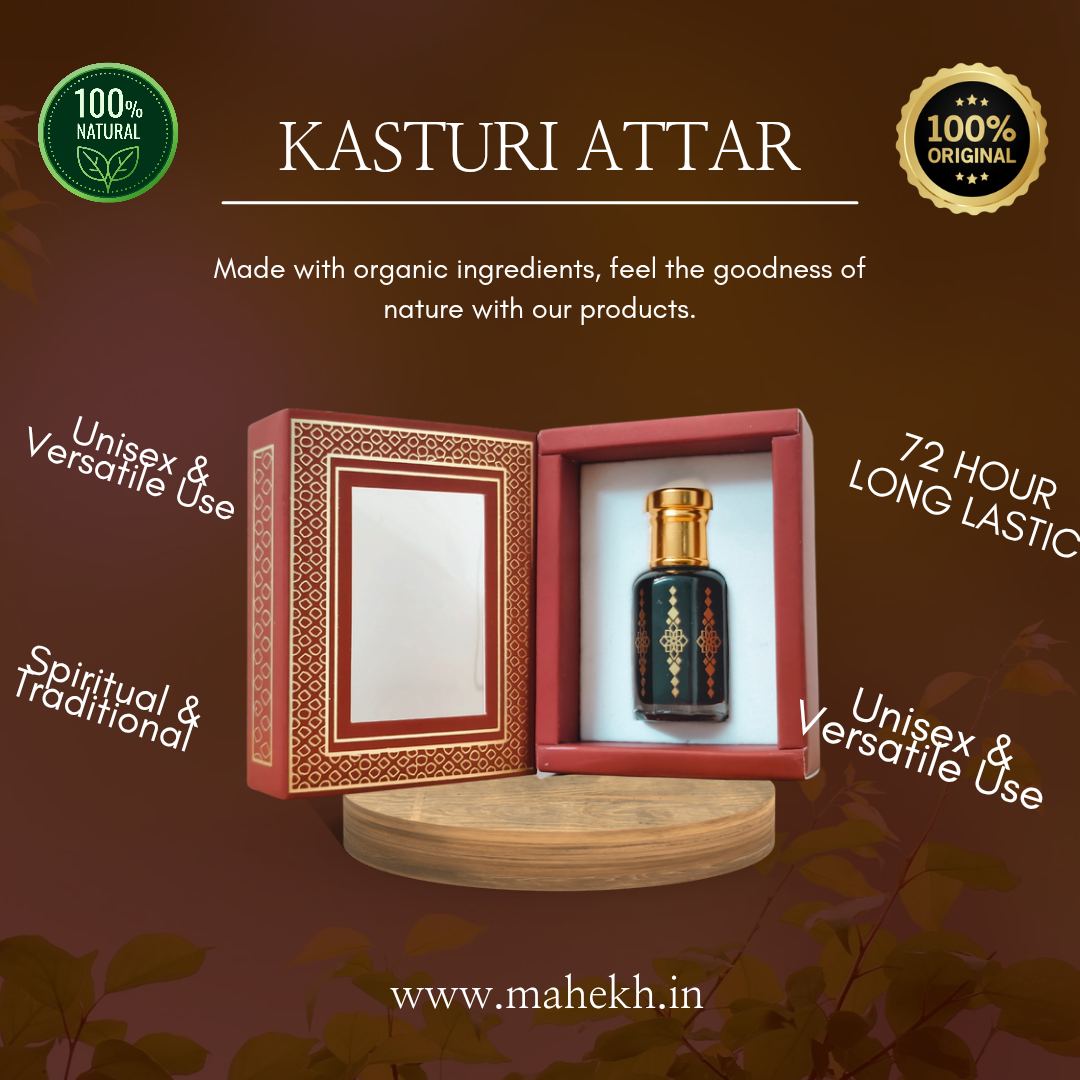 Original Kasturi Attar – Long-Lasting & Exotic Musk Fragrance  (Buy 1 Get 1 Free)