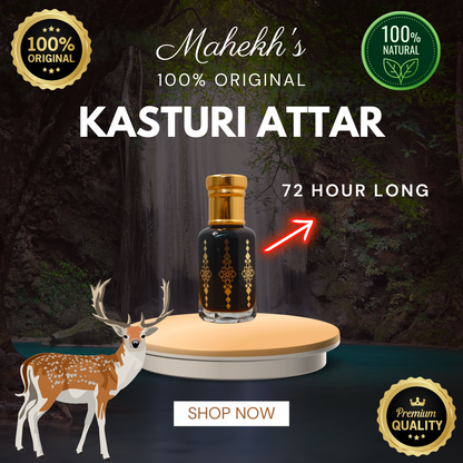 Original Kasturi Attar – Long-Lasting & Exotic Musk Fragrance  (Buy 1 Get 1 Free)