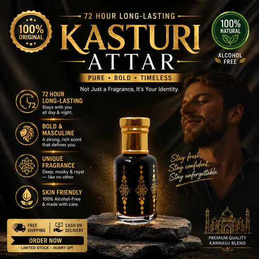 Original Kasturi Attar – Long-Lasting & Exotic Musk Fragrance  (Buy 1 Get 1 Free)